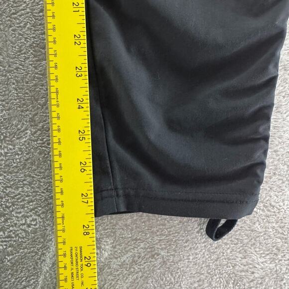 Athleta Pants Womens 6 Black Pull On Elastic Waist Mid Rise Straight Rushed Hem - Picture 12 of 16